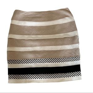 White House Black Market , WHBM , Linen Blend , 12 layer/Tiered, skirt